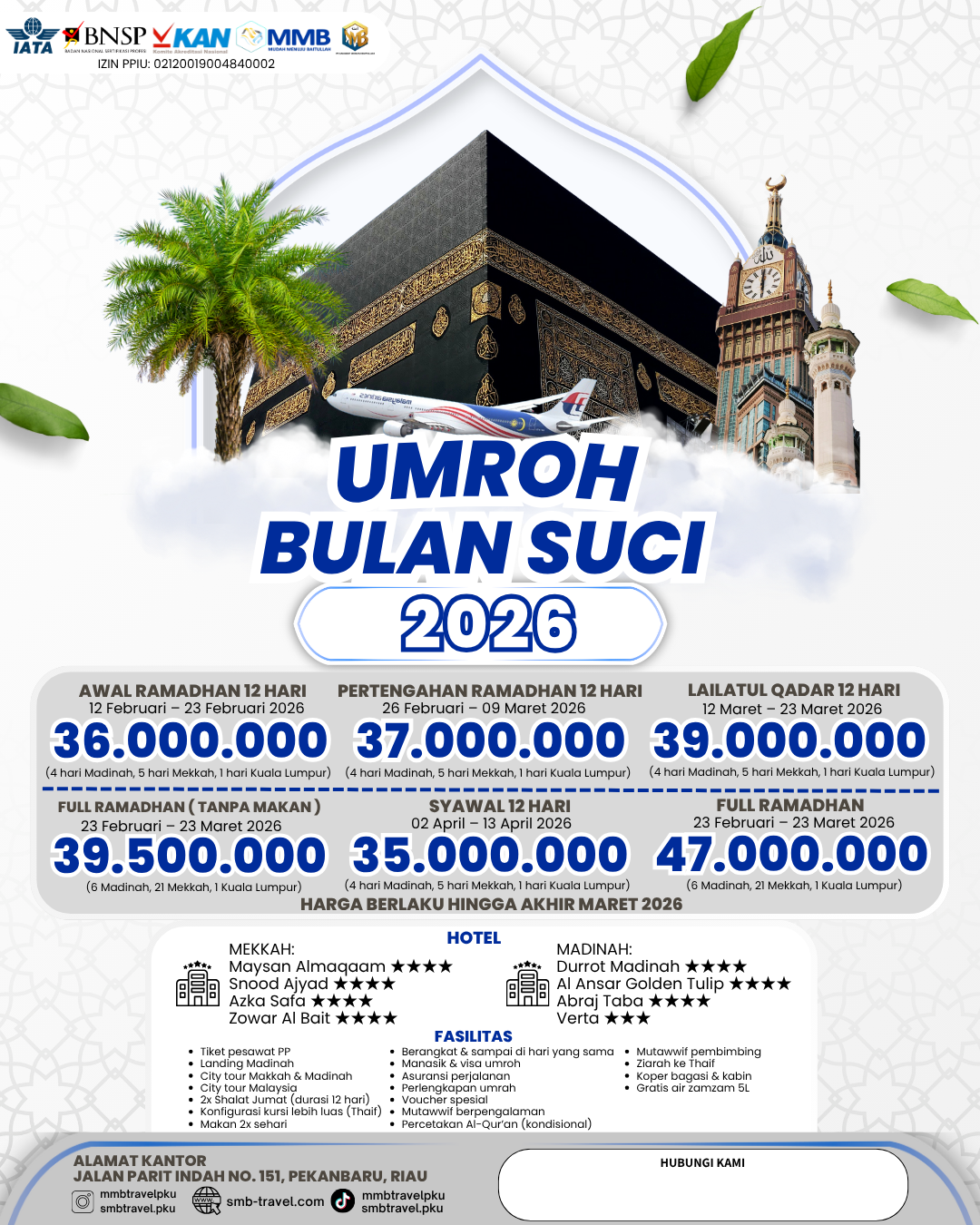 Umroh Full Ramadhan 2026 (Tanpa Makan)